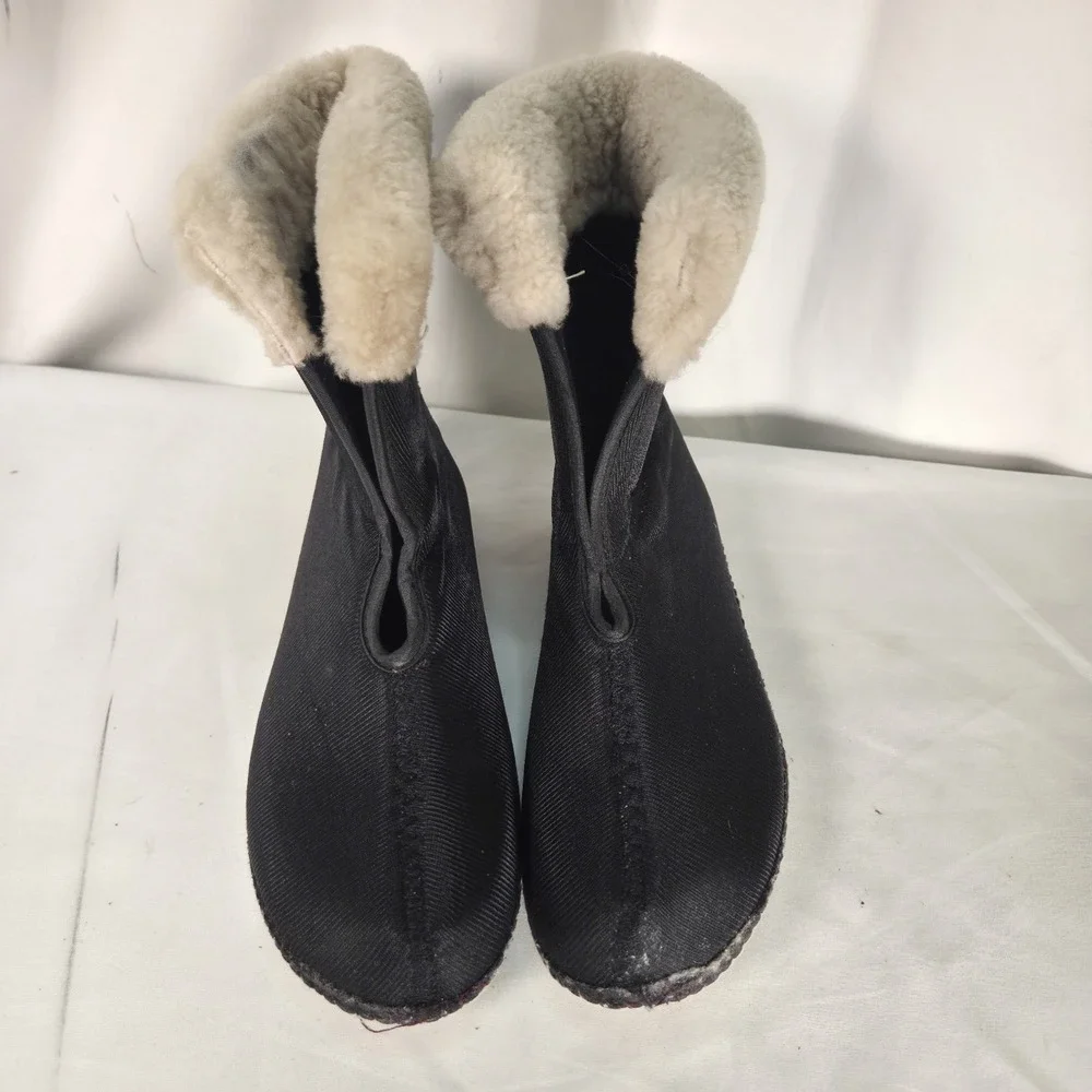 Polo Ralph Lauren Landen Leather Shearling Duck Winter Rain Boots Mens 7 Classic